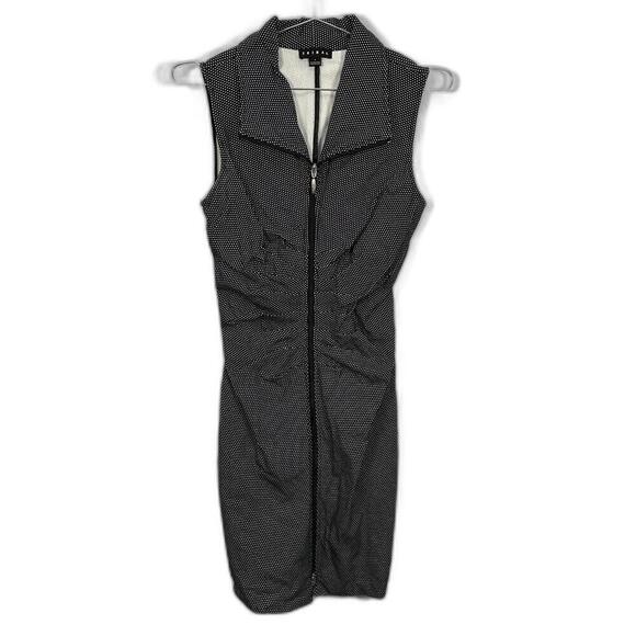 Tribal Polka Dot Zip Up Ruched Golf Dress 6 - Picture 1 of 6